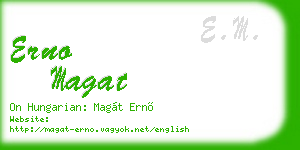 erno magat business card