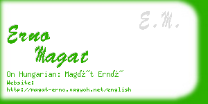 erno magat business card